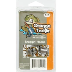 Orange Tackle Snaggin Hooks 5/0- 12 Count