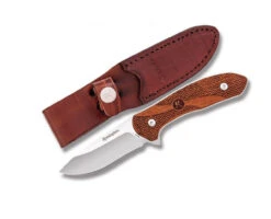 Remington Heritage Series Fixed Blade Knife With Textured Wood Handle