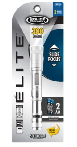 Police Security Sleuth 2.0 Flashlight Silver -Leupold Store 2146335 1 99531.1630123572