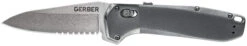 Gerber Highbrow Serrated Edge Drop Point Folding Knife- Grey