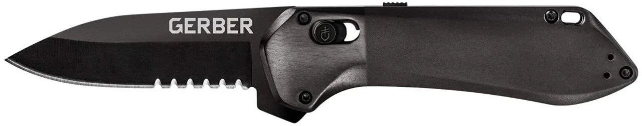 Gerber Highbrow Compact Serrated Edge Black Folding Knife 3 Gerber Highbrow Compact Serrated Edge Black Folding Knife