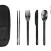 EcoVessel Wanderware 6 Piece Reusable Utensil Set - Black Shadow -Leupold Store 2413810 01 56153.1673539066