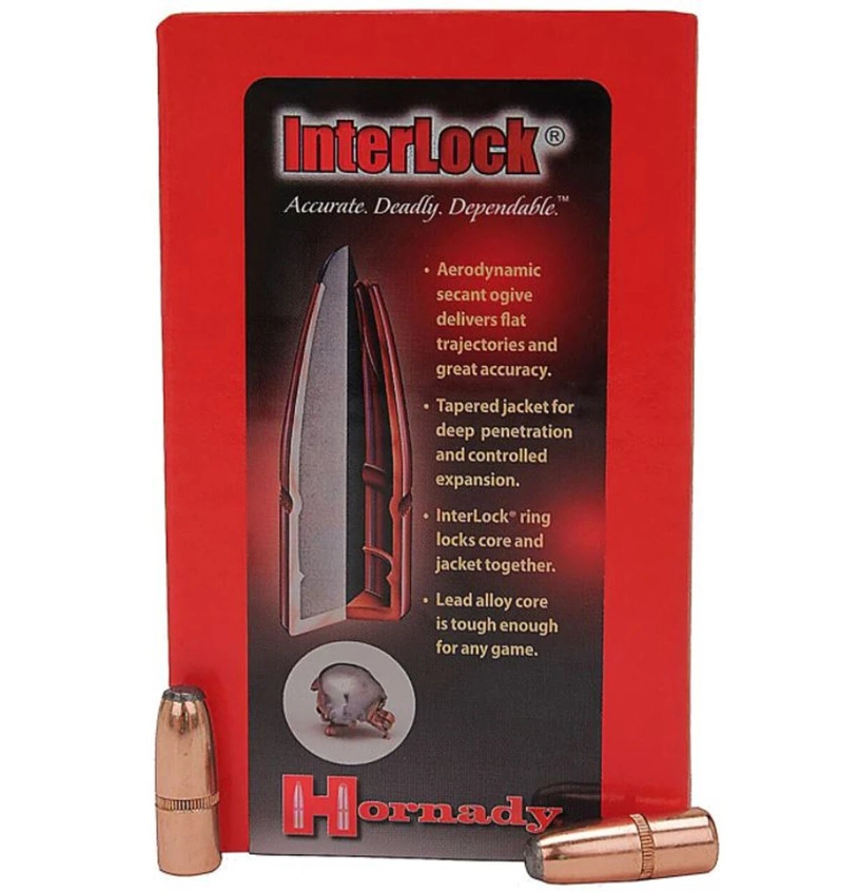 Hornady 3035 30CAL .308 150GR RN Interlock 3 Hornady 3035 30CAL .308 150GR RN Interlock