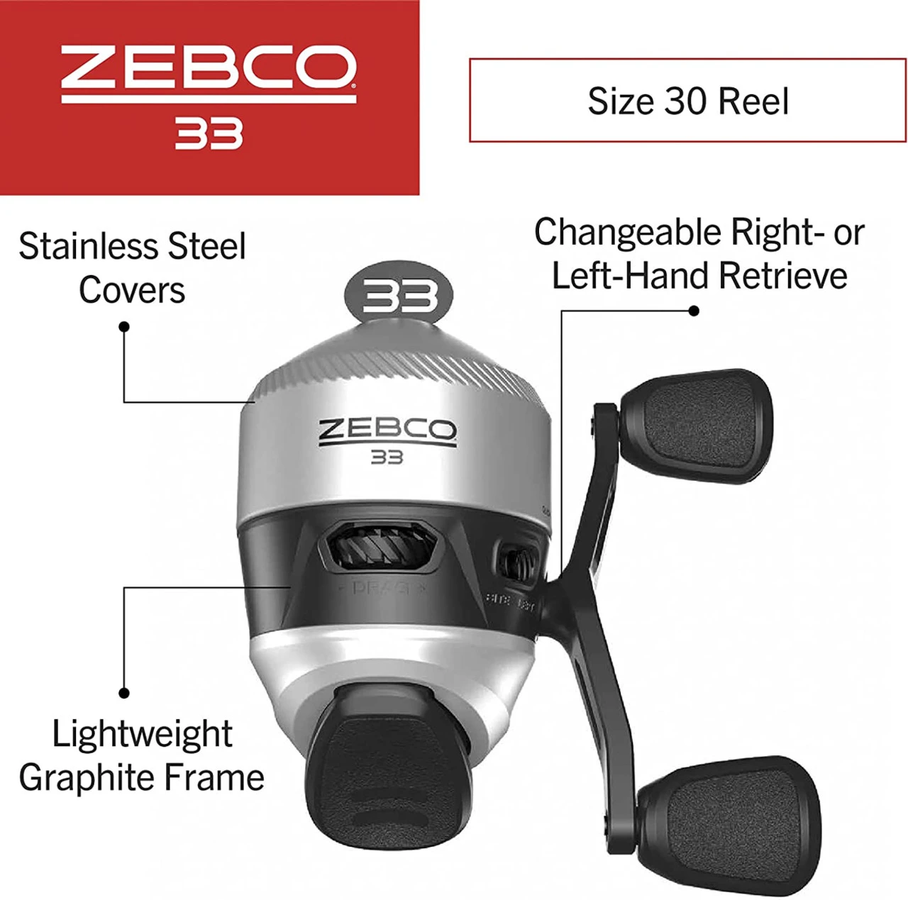 Zebco 33 5 Ft. 6 In. Z-Glass Fishing Rod & Spincast Reel With Tackle Wallet 5 Zebco 33 5 Ft. 6 In. Z-Glass Fishing Rod & Spincast Reel With Tackle Wallet - Image 3
