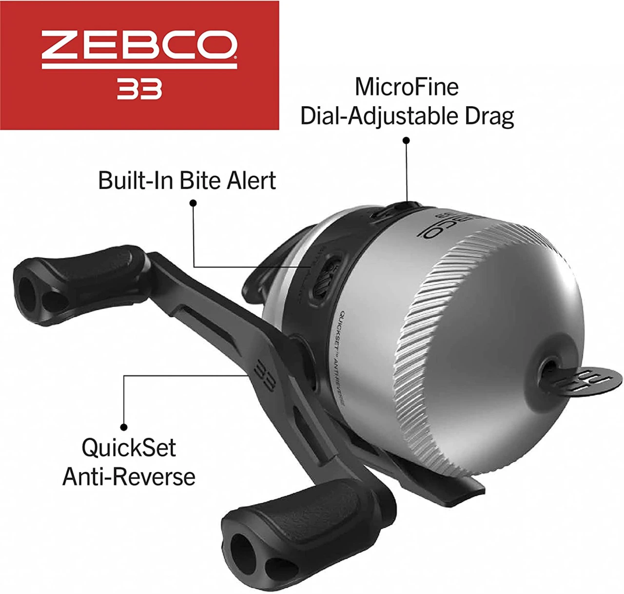 Zebco 33 5 Ft. 6 In. Z-Glass Fishing Rod & Spincast Reel With Tackle Wallet 6 Zebco 33 5 Ft. 6 In. Z-Glass Fishing Rod & Spincast Reel With Tackle Wallet - Image 4