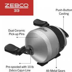 Zebco 33 5 Ft. 6 In. Z-Glass Fishing Rod & Spincast Reel With Tackle Wallet 12 Zebco 33 5 Ft. 6 In. Z-Glass Fishing Rod & Spincast Reel With Tackle Wallet -Leupold Store 2516285 5 24301.1678915674