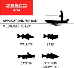 Zebco 404 Spincast Reel And 2-Piece Fishing Rod Combo, Durable Fiberglass Rod With EVA Handle, QuickSet Anti-Reverse Reel With Built-In Bite Alert, Pre-Spooled -Leupold Store 2516305 6 05796.1678915306