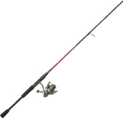 Zebco Quantum Optix Spinning Reel And 2-Piece Fishing Rod Combo, Durable Fiberglass Rod, Split-Grip EVA Foam Handle, Anti-Reverse Fishing Reel