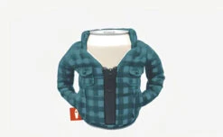 Puffin The Lumberjack Crater Blue Flannel Drink Coozy