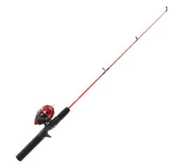 Zebco Dock Demon Spinning Reel Or Spincast Reel And Fishing Rod Combo, 30-Inch Durable Fiberglass Rod, QuickSet Anti-Reverse Fishing Reel