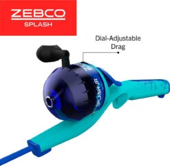 Zebco Blue Splash Kids Spincast Reel And Fishing Rod Combo, 29" Durable Floating Fiberglass Rod With Tangle-Free Design, Oversized Reel Handle Knob, Pre-Spooled With 6-Pound Zebco Fishing Line -Leupold Store 2755910 4 14768.1678988875