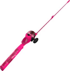 Zebco Pink Splash Kids Spincast Reel And Fishing Rod Combo, 29" Durable Floating Fiberglass Rod With Tangle-Free Design, Oversized Reel Handle Knob, Pre-Spooled With 6-Pound Zebco Fishing Line