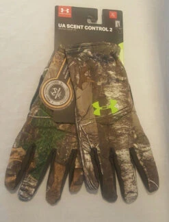 Under Armour - Mens Realtree Camo Scent Control Hunting Gloves